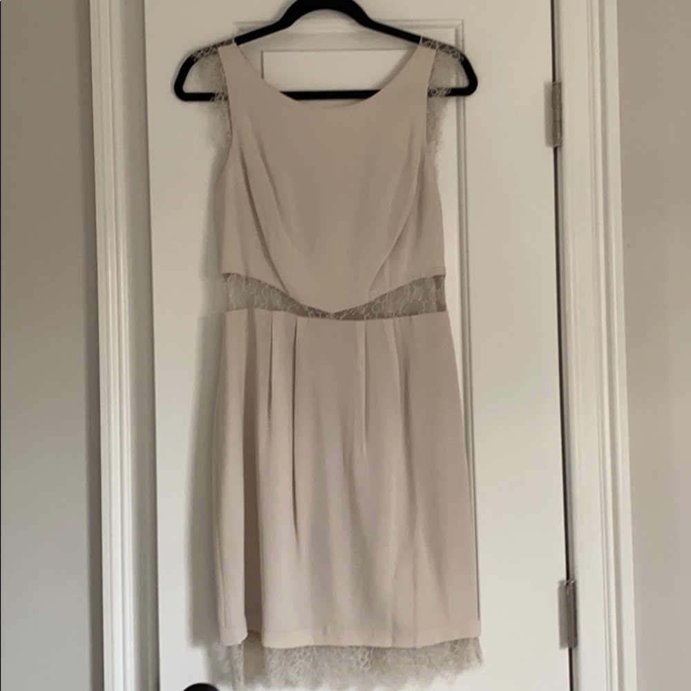 BCBGMaxAzria Silk and Lace Dress